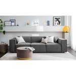 3 places Canapé KINX Velours - Velours Shyla: Gris