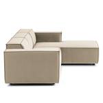 Ecksofa KINX mit Longchair Samt Shyla: Beige - Breite: 260 cm - Longchair davorstehend rechts - Keine Funktion