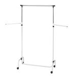 Rollgarderobe Trio Metall - Chrom / Weiß