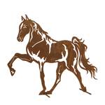 Sculptuur Mustang Plaatstaal - roestbruin