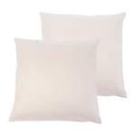 Housses de coussin Alcatraz Fibres synthétiques - Blanc laine - 60 x 60 cm