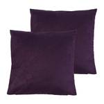 Housses de coussin Alcatraz Fibres synthétiques - Violet foncé - 60 x 60 cm