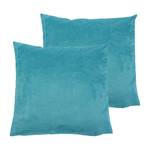 Housses de coussin Alcatraz Fibres synthétiques - Bleu pétrole - 40 x 40 cm