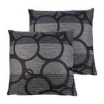 Housses de coussin Conelly Fibres synthétiques - Noir - 40 x 40 cm