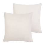 Housses de coussin Dallas Fibres synthétiques - Blanc vieilli - 40 x 40 cm