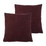 Housses de coussin Dallas Fibres synthétiques - Rouge foncé - 50 x 50 cm