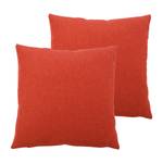 Housses de coussin Milano Fibres synthétiques - Rouge brique - 40 x 40 cm