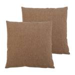 Housses de coussin Milano Fibres synthétiques - Nougat - 40 x 40 cm