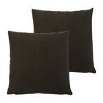 Housses de coussin Milano Fibres synthétiques - Noir - 40 x 40 cm