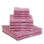 Handtuchset New York (10-teilig) Baumwollstoff - Mauve