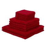 Serviettes Sylt (lot de 10) Coton - Rouge foncé