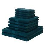 Serviettes New York (lot de 10) Coton - Bleu pétrole