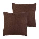 Housses de coussin Dallas Fibres synthétiques - Marron vieilli - 50 x 50 cm