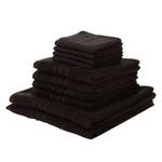 Serviettes Sylt (lot de 10) Coton - Marron foncé