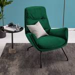 Fauteuil Garbo III Velours Shyla: Vert foncé - Noir