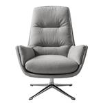 Fauteuil GARBO  avec pied croisé Tissu - Tissu Milan : Gris clair - Chrome brillant