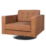 Fauteuil pivotant Chelsea IV Cuir - Cuir véritable Custo : Marron