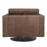 Fauteuil pivotant Chelsea IV Cuir - Cuir véritable Custo : Marron foncé