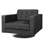 Fauteuil pivotant Chelsea IV Cuir - Cuir véritable Custo : Noir