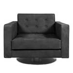 Fauteuil pivotant Chelsea IV Cuir - Cuir véritable Custo : Noir