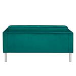 Sofa Chelsea III (2-Sitzer) Microfaser - Stoff Tond: Petrol - Zylinder