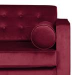 Sofa Chelsea III (2-Sitzer) Microfaser - Stoff Tond: Bordeaux - Kufen