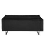 Sofa Chelsea III (2-Sitzer) Microfaser - Stoff Tond: Schwarz - Kufen