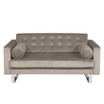 Sofa Chelsea III (2-Sitzer) Microfaser - Stoff Tond: Hellgrau - Kufen