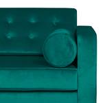 Sofa Chelsea III (3-Sitzer) Microfaser - Stoff Tond: Petrol - Kufen