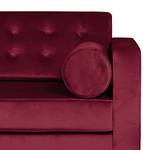Sofa Chelsea III (3-Sitzer) Microfaser - Stoff Tond: Bordeaux - Kufen