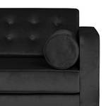 Sofa Chelsea III (3-Sitzer) Microfaser - Stoff Tond: Schwarz - Kufen