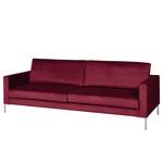 Sofa Portobello III (3-Sitzer) Samt - Stoff Tond: Bordeaux - Eckig