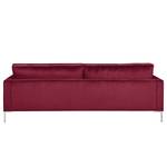 Sofa Portobello III (3-Sitzer) Samt - Stoff Tond: Bordeaux - Eckig