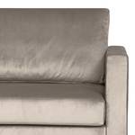 Sofa Portobello III (3-Sitzer) Samt - Stoff Tond: Hellgrau - Eckig