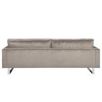 Sofa Portobello III (3-Sitzer) Samt - Stoff Tond: Hellgrau - Kufen