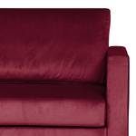 Sofa Portobello III (3-Sitzer) Samt - Stoff Tond: Bordeaux - Kufen