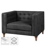 Sessel Buckingham IV Leder - Echtleder Custo: Schwarz