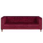 Sofa Buckingham III (3-Sitzer) Microfaser - Stoff Tond: Bordeaux