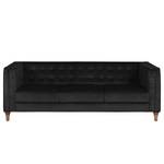 Sofa Buckingham III (3-Sitzer) Microfaser - Stoff Tond: Schwarz