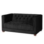 Sofa Grand II (2-Sitzer) Samt - Stoff Tond: Schwarz