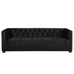 Sofa Grand II (3-Sitzer) Samt - Stoff Tond: Schwarz