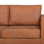 Canapé d’angle Portobello IV Cuir - Cuir véritable Custo : Marron - Largeur : 207 cm - Méridienne courte à gauche (vue de face)