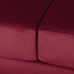 Canapé d’angle Portobello III Microfibre - Tissu Tond : Bordeaux - Largeur : 207 cm - Méridienne courte à gauche (vue de face)
