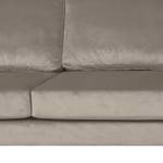 Ecksofa Portobello III Samt - Stoff Tond: Hellgrau - Breite: 207 cm - Longchair davorstehend links