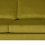 Canapé d’angle Portobello III Microfibre - Tissu Tond : Vert - Largeur : 207 cm - Méridienne courte à gauche (vue de face)