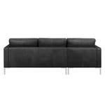 Ecksofa Portobello IV Echtleder - Echtleder Custo: Schwarz - Breite: 207 cm - Longchair davorstehend links