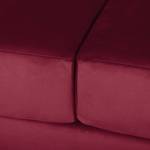 Ecksofa Portobello III Samt - Stoff Tond: Bordeaux - Breite: 251 cm - Longchair davorstehend links