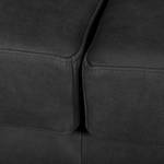 Canapé d’angle Portobello IV Cuir - Cuir véritable Custo : Noir - Largeur : 251 cm - Méridienne courte à gauche (vue de face)