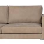 Hoekbank Portobello IV Leer - Leer Custo: Lichtgrijs - Breedte: 251 cm - Longchair vooraanzicht links