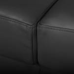 Canapé d’angle Portobello IV Cuir - Cuir véritable Lasde : Noir - Largeur : 251 cm - Méridienne courte à gauche (vue de face)